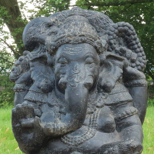 Ganesha Skulptur aus Steinguss für innen und außen ca. 80 cm