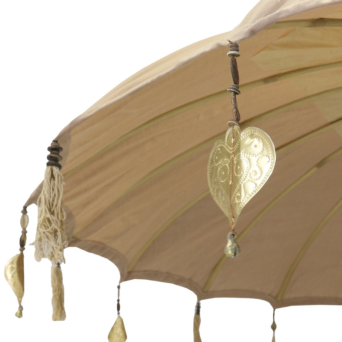 Bali Sonnenschirm Balinesischer Schirm Garten Baumwolle Sonnenschutz Handarbeit Retro Vintage Dekoschirm 2-teilig ca.180 cm