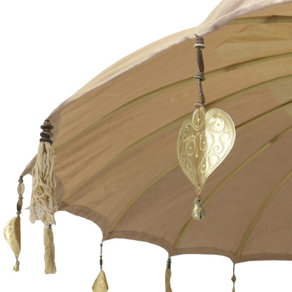 Bali Sonnenschirm Balinesischer Schirm Garten Baumwolle Sonnenschutz Handarbeit Retro Vintage Dekoschirm 2-teilig ca.180 cm