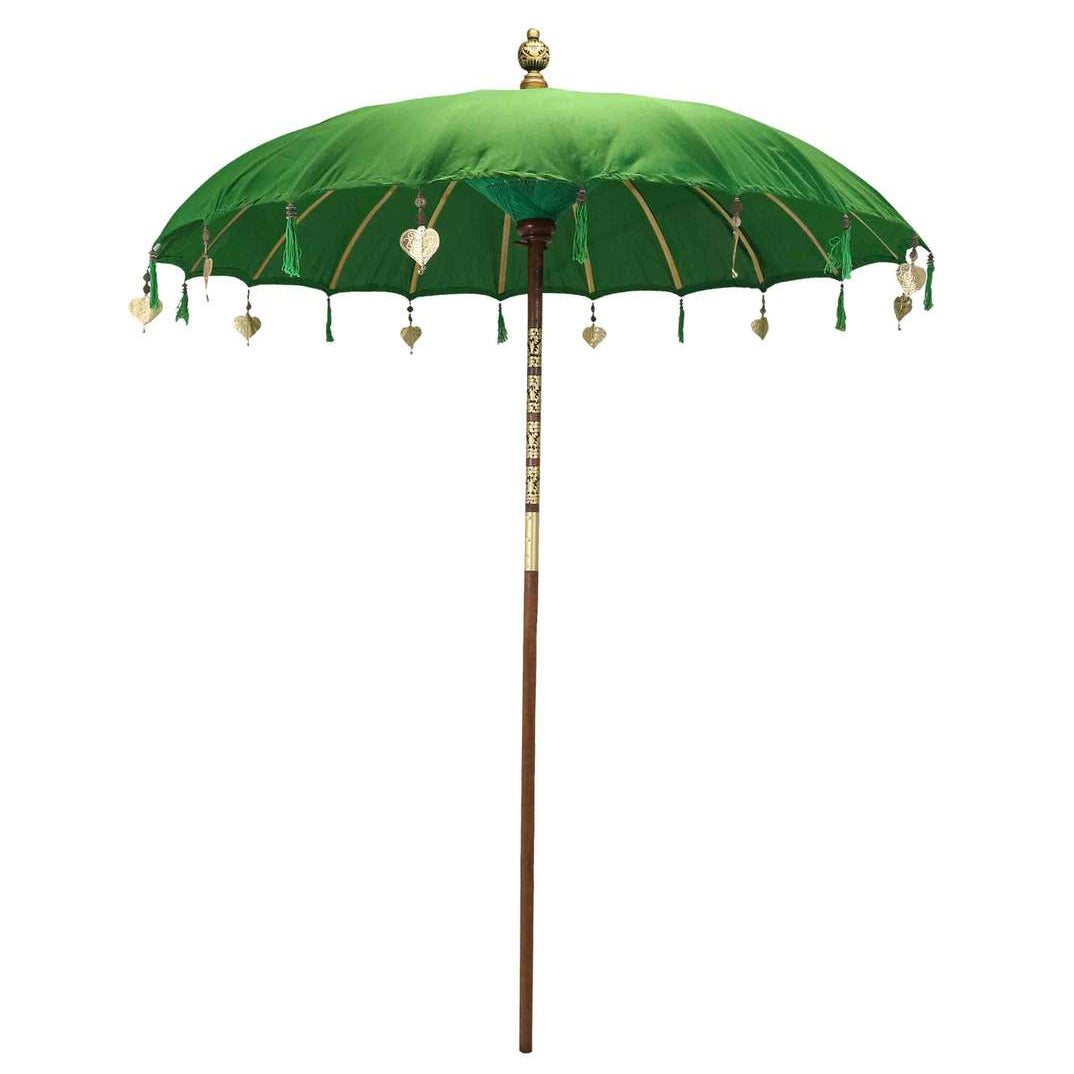 Bali Sonnenschirm Balinesischer Schirm Garten Baumwolle Handarbeit ideal für Balkon Dekoschirm 2-teilig ca. 130 Ø cm Variante