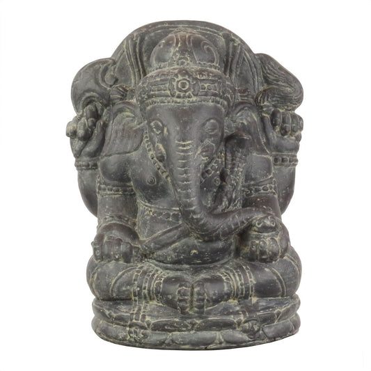 Ganesha Steinfigur Deko Garten Skulptur Elefant 