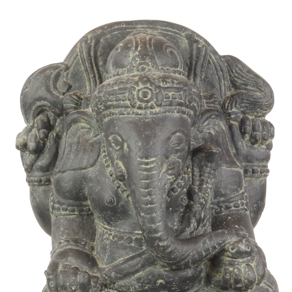 Ganesha Steinfigur Deko Garten Skulptur Elefant 