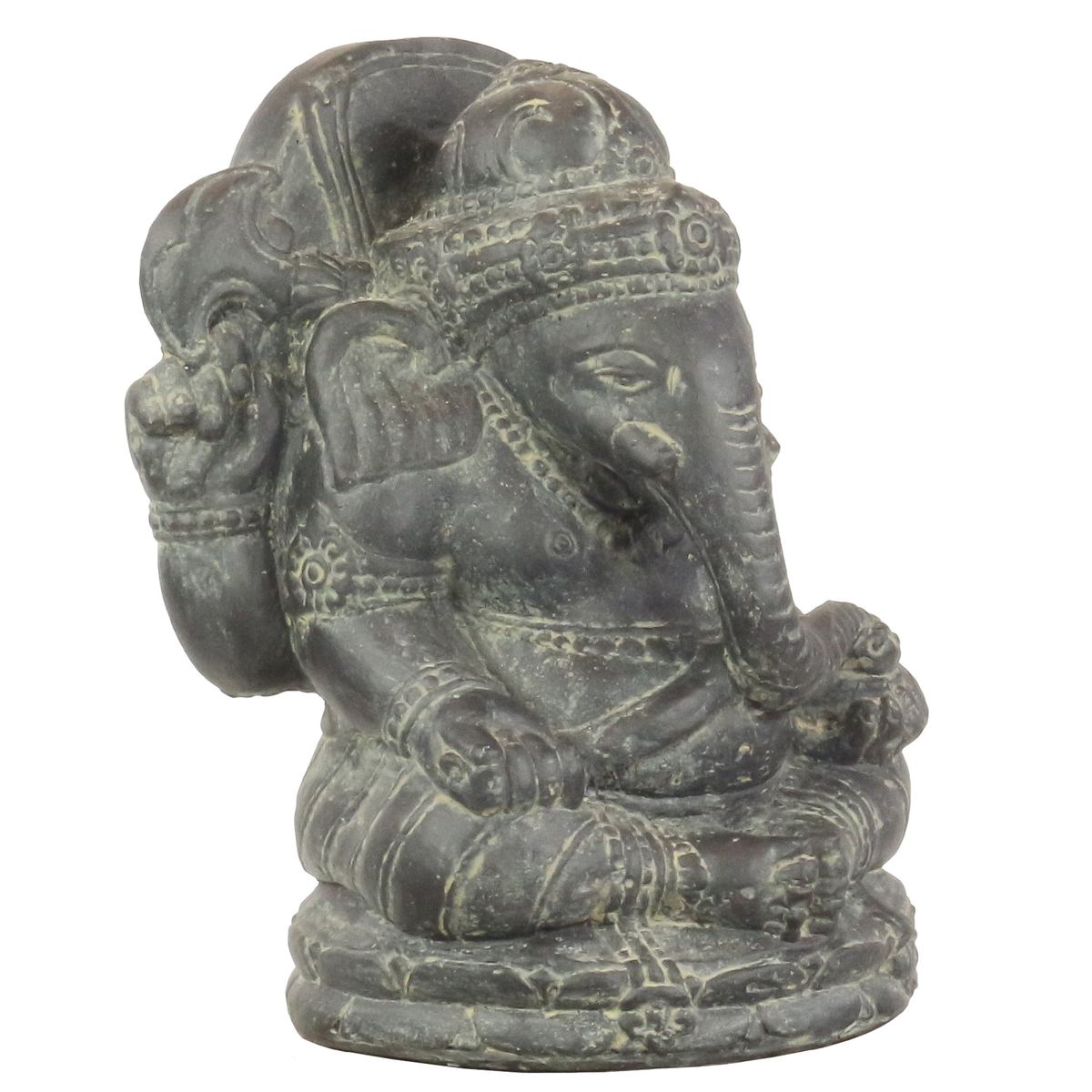 Ganesha Steinfigur Deko Garten Skulptur Elefant 