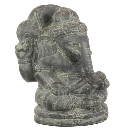 Ganesha Steinfigur Deko Garten Skulptur Elefant 
