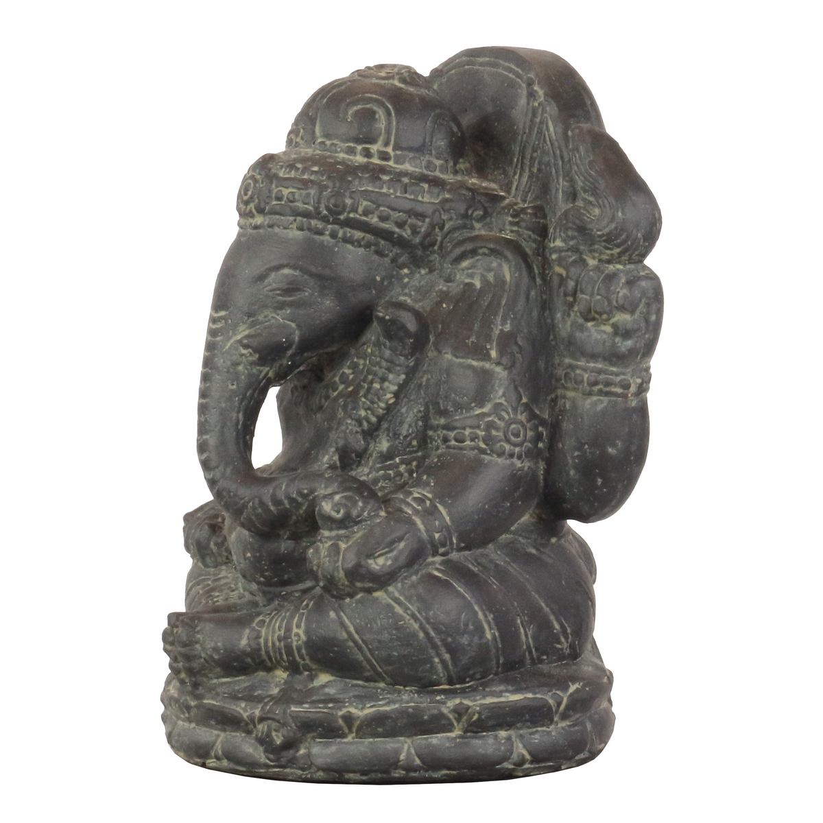 Ganesha Steinfigur Deko Garten Skulptur Elefant 