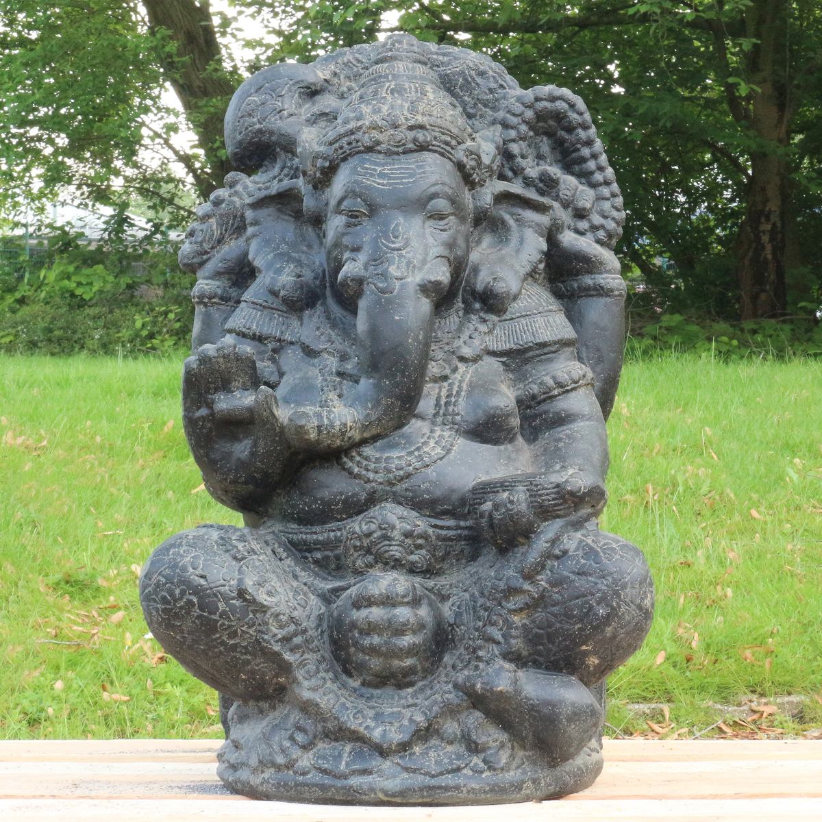 Ganesha Skulptur aus Steinguss für innen und außen ca. 80 cm