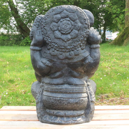 Ganesha Steinfigur aus Steinguss für innen und außen Winterhart ca. 80 cm