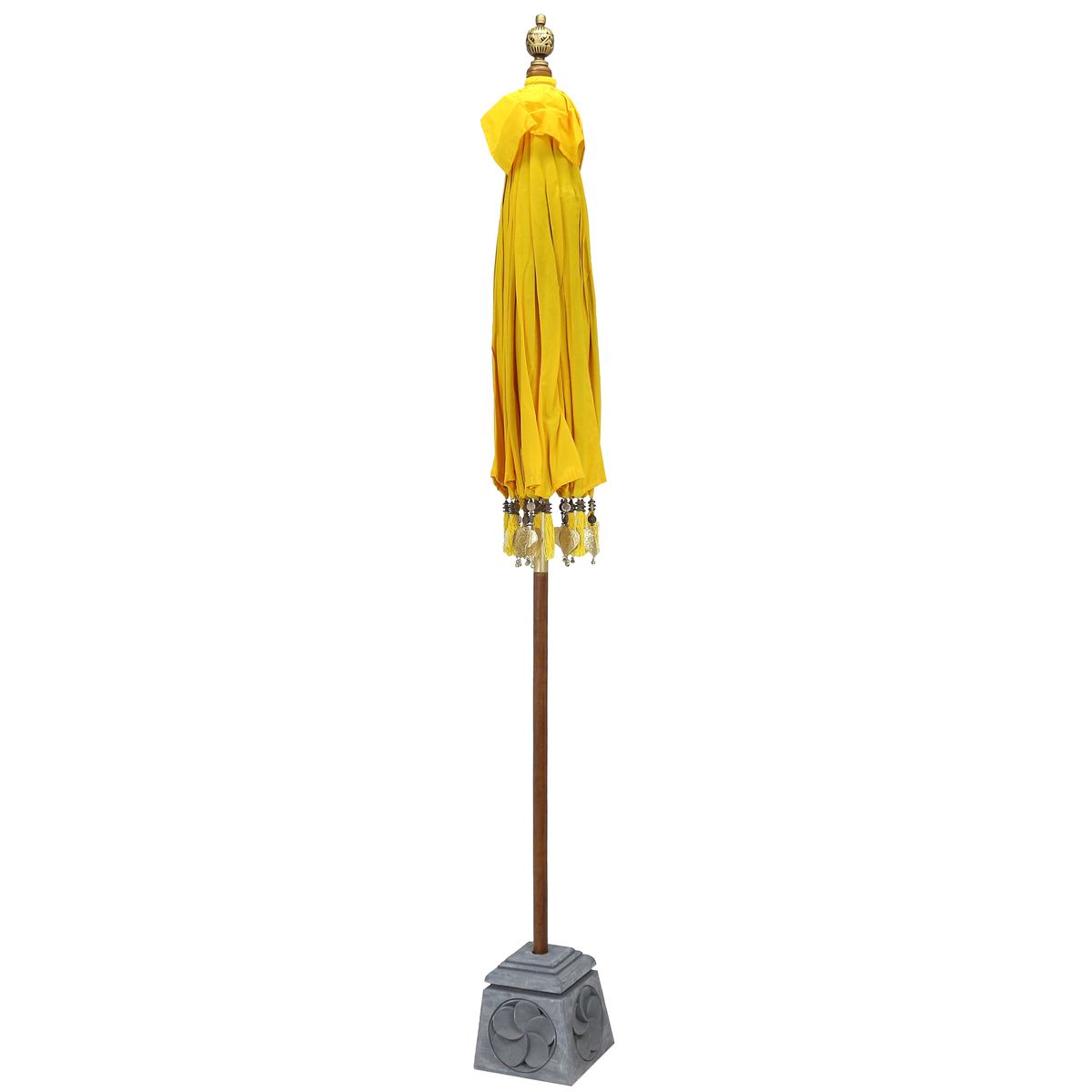 Bali Sonnenschirm Balinesischer Schirm Garten Baumwolle Sonnenschutz Handarbeit Retro Vintage Dekoschirm 2-teilig ca.180 cm