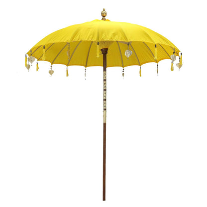Bali Sonnenschirm Balinesischer Schirm Garten Baumwolle Handarbeit ideal für Balkon Dekoschirm 2-teilig ca. 130 Ø cm Variante