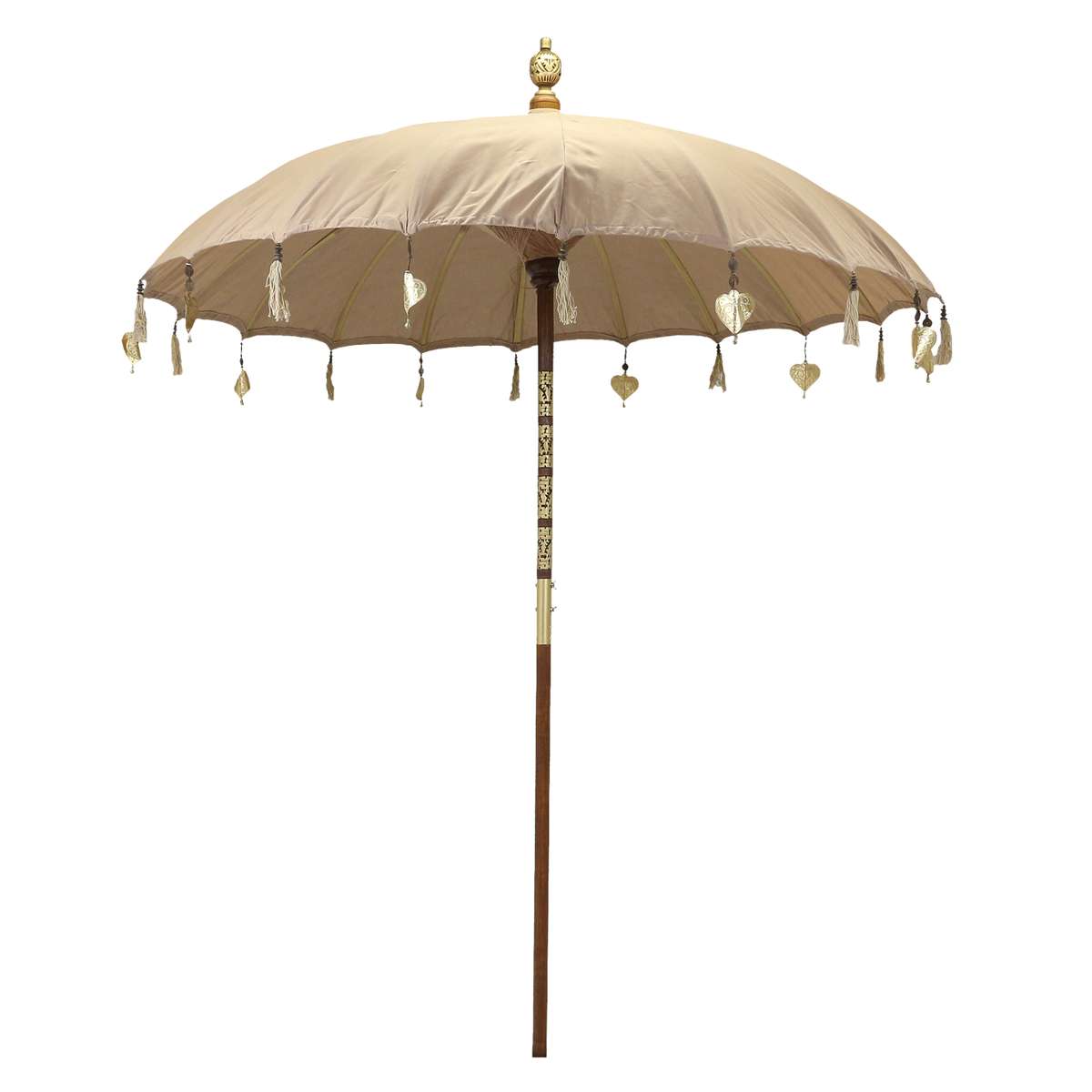 Bali Sonnenschirm Balinesischer Schirm Garten Baumwolle Handarbeit ideal für Balkon Dekoschirm 2-teilig ca. 130 Ø cm Variante