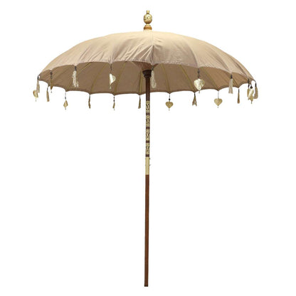 Bali Sonnenschirm Balinesischer Schirm Garten Baumwolle Handarbeit ideal für Balkon Dekoschirm 2-teilig ca. 130 Ø cm Variante
