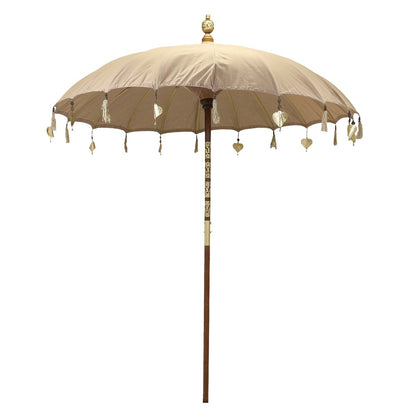 Bali Sonnenschirm Balinesischer Schirm Garten Baumwolle Sonnenschutz Handarbeit Retro Vintage Dekoschirm 2-teilig ca.180 cm