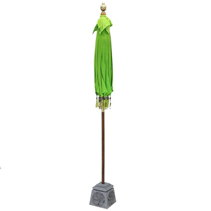 Bali Sonnenschirm Balinesischer Schirm Garten Baumwolle Sonnenschutz Handarbeit Retro Vintage Dekoschirm 2-teilig ca.180 cm