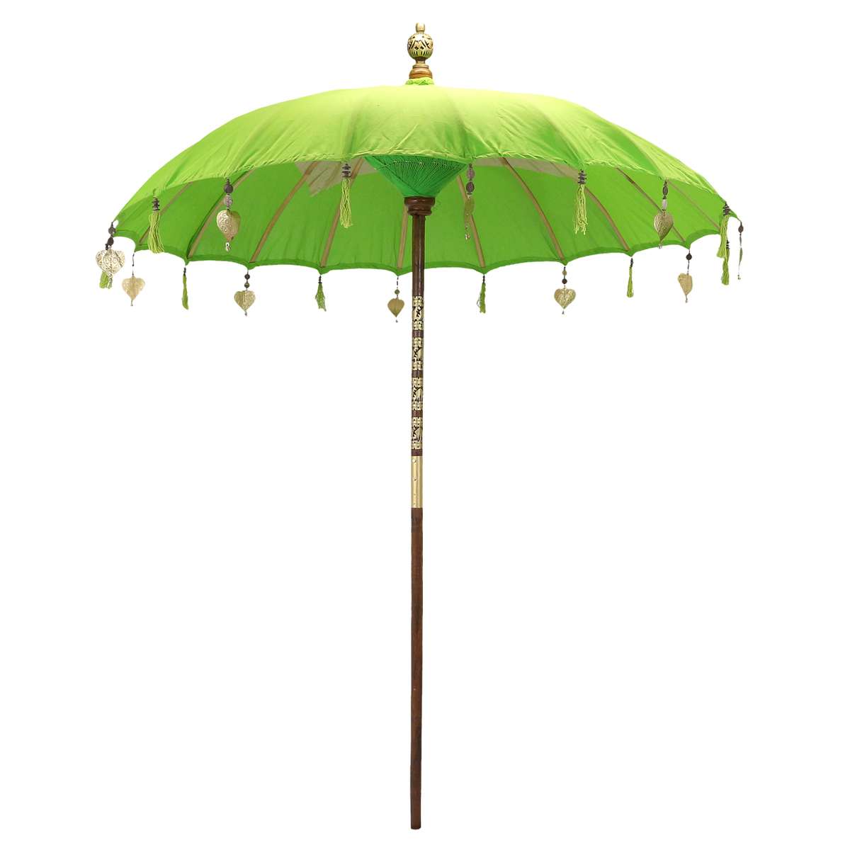 Bali Sonnenschirm Balinesischer Schirm Garten Baumwolle Handarbeit ideal für Balkon Dekoschirm 2-teilig ca. 130 Ø cm Variante