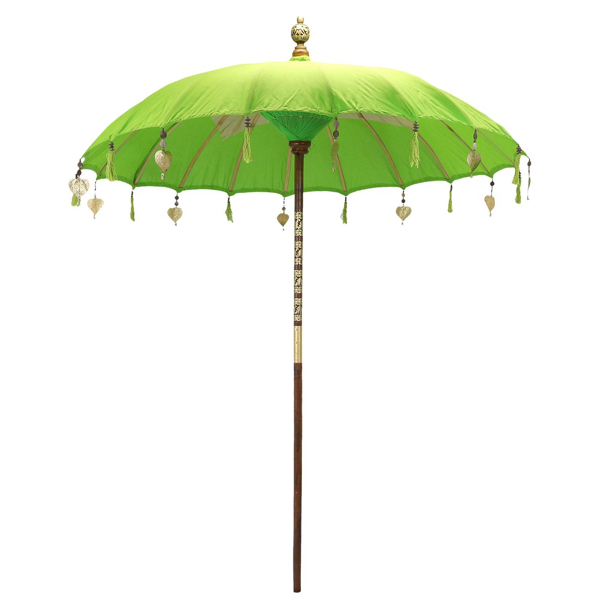 Bali Sonnenschirm Balinesischer Schirm Garten Baumwolle Sonnenschutz Handarbeit Retro Vintage Dekoschirm 2-teilig ca.180 cm