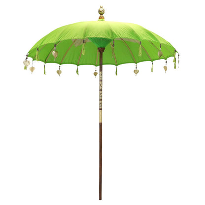 Bali Sonnenschirm Balinesischer Schirm Garten Baumwolle Sonnenschutz Handarbeit Retro Vintage Dekoschirm 2-teilig ca.180 cm