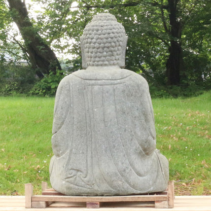 Skulptur Buddhaskulptur aus Stein für den Garten groß