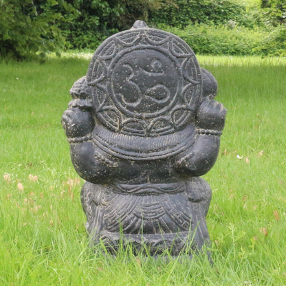 Ganesha Steinfigur Hinduismus Buddhismus Gott Götterbote Ganapati Geschenk Stein Lavasand 50 cm
