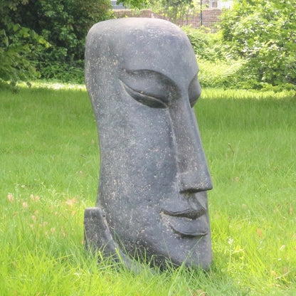 Osterinsel Moai Figur Skulptur Stein Lavasand Bali Tiki Garten Deko 59 cm