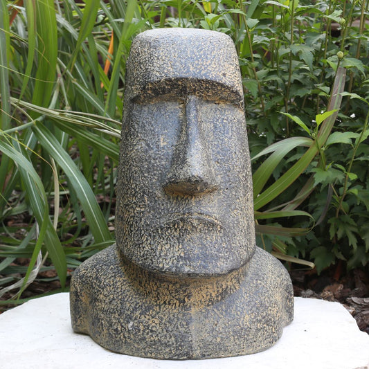 Gartenfigur Moai Moaiskulptur Moaifigur Steinfigur 