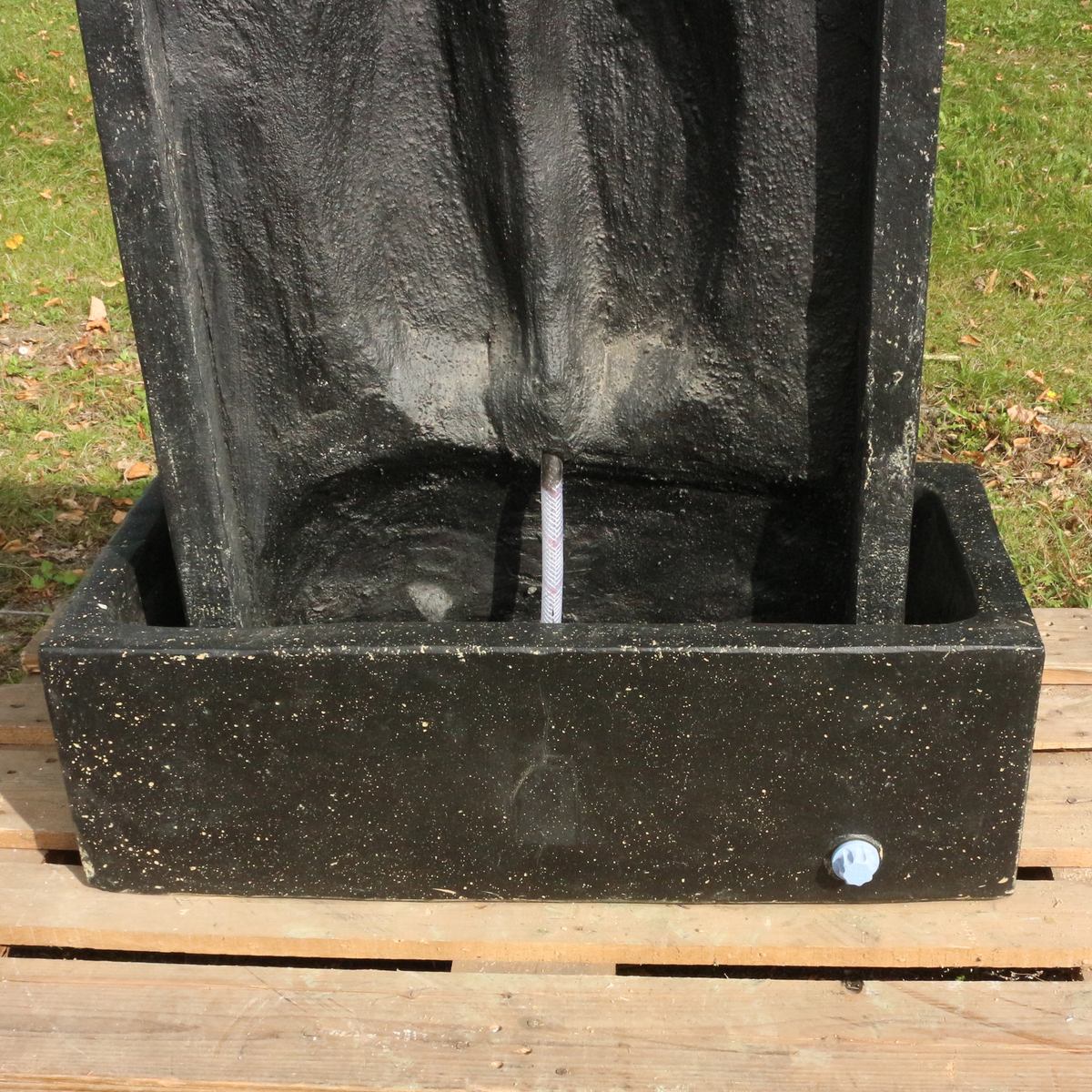 Buddha Wand Stein Relief Wasserwand Outdoor Garten Deko 2 Teilig 92 cm
