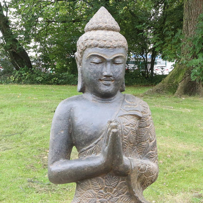 Gartenfigur Buddhafigur Steinbuddha Buddha aus Stein für den Garten