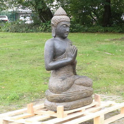 Gartenfigur Buddhafigur Steinbuddha Buddha aus Stein für den Garten
