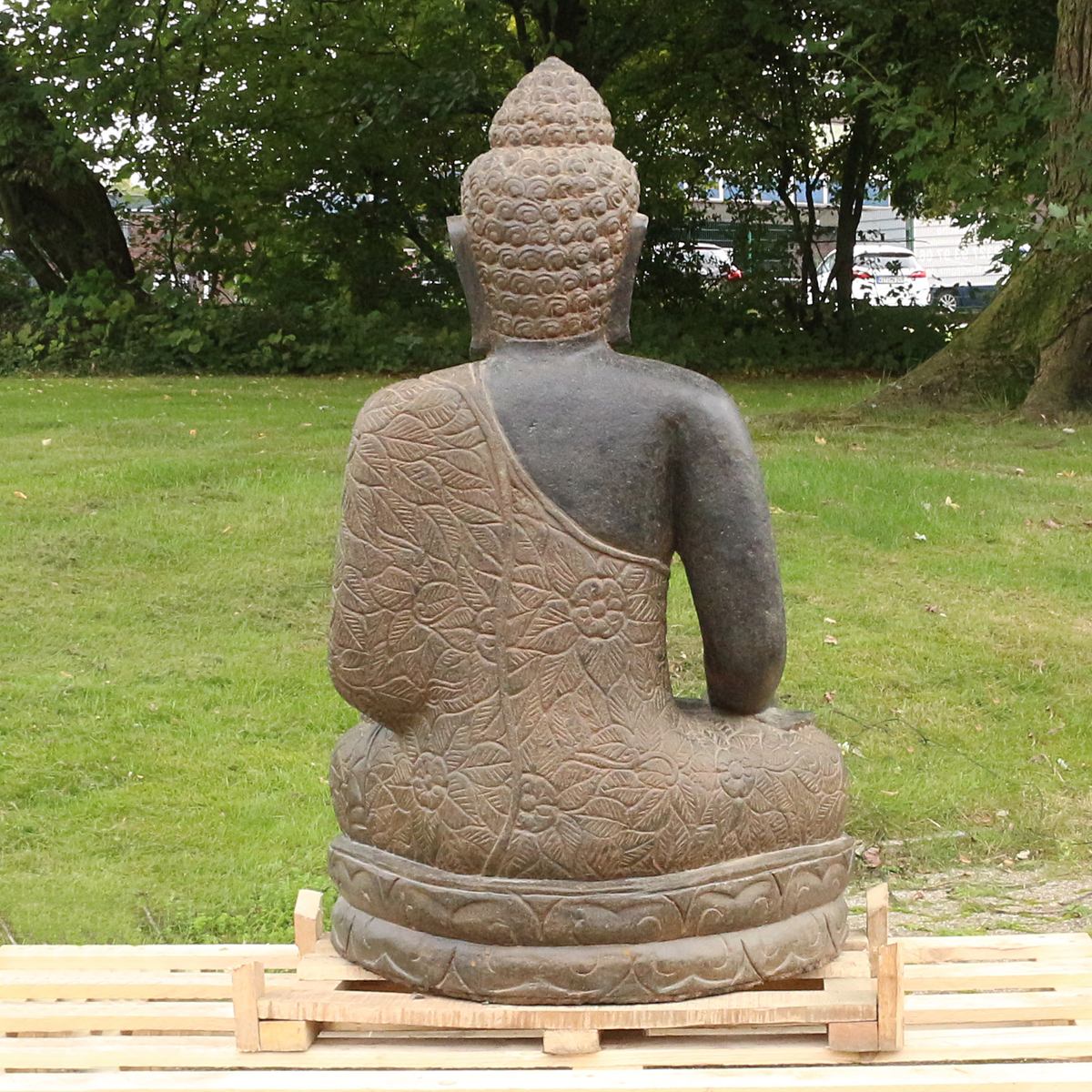 Gartenfigur Buddhafigur Steinbuddha Buddha aus Stein für den Garten