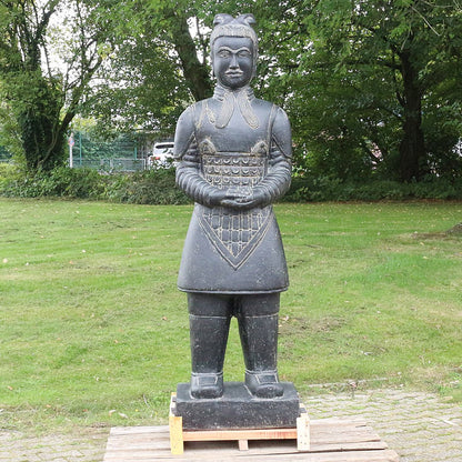 Samurai Krieger aus Stein stehend 177 cm
