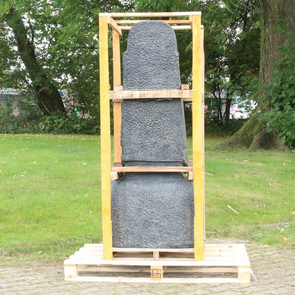Moai Kopf Steinfigur Gartendeko aus Stein groß massiv wetterfest