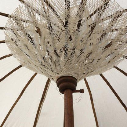 Bali Sonnenschirm Balinesischer Schirm Garten Baumwolle Sonnenschutz Handarbeit Retro Vintage Dekoschirm 2-teilig ca.180 cm