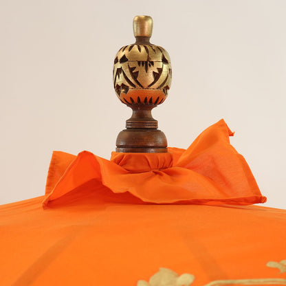 Balinesischer Sonnenschirm 180 cm Bemalung Orange Gelb Model Bella