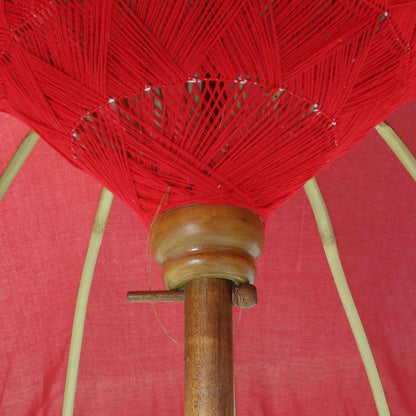 Bali Sonnenschirm Balinesischer Schirm Garten Baumwolle Sonnenschutz Handarbeit Retro Vintage Dekoschirm 2-teilig ca.180 cm