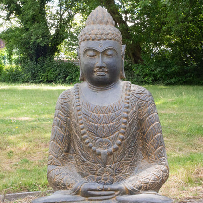 Gartenfigur Buddhafigur Steinbuddha Buddha aus Stein für den Garten
