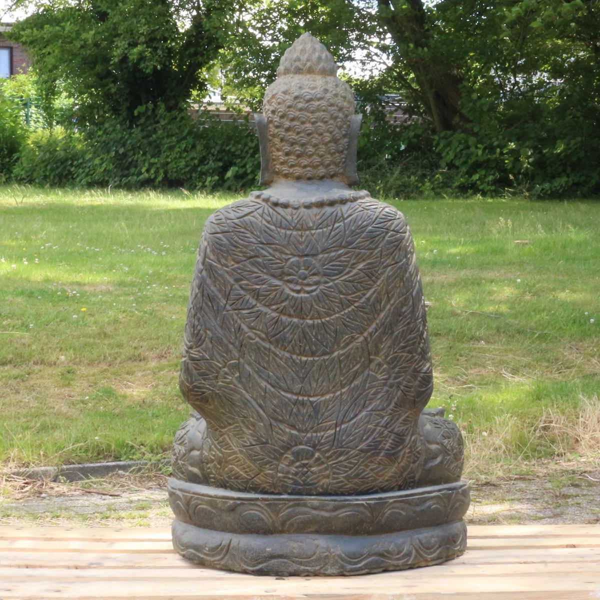 Gartenfigur Buddhafigur Steinbuddha Buddha aus Stein für den Garten