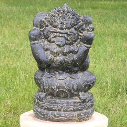 Ganesha Figur Hinduismus Buddhismus Gott Götterbote Ganapati Geschenk Garten Gartendeko Beton GRC 36 cm