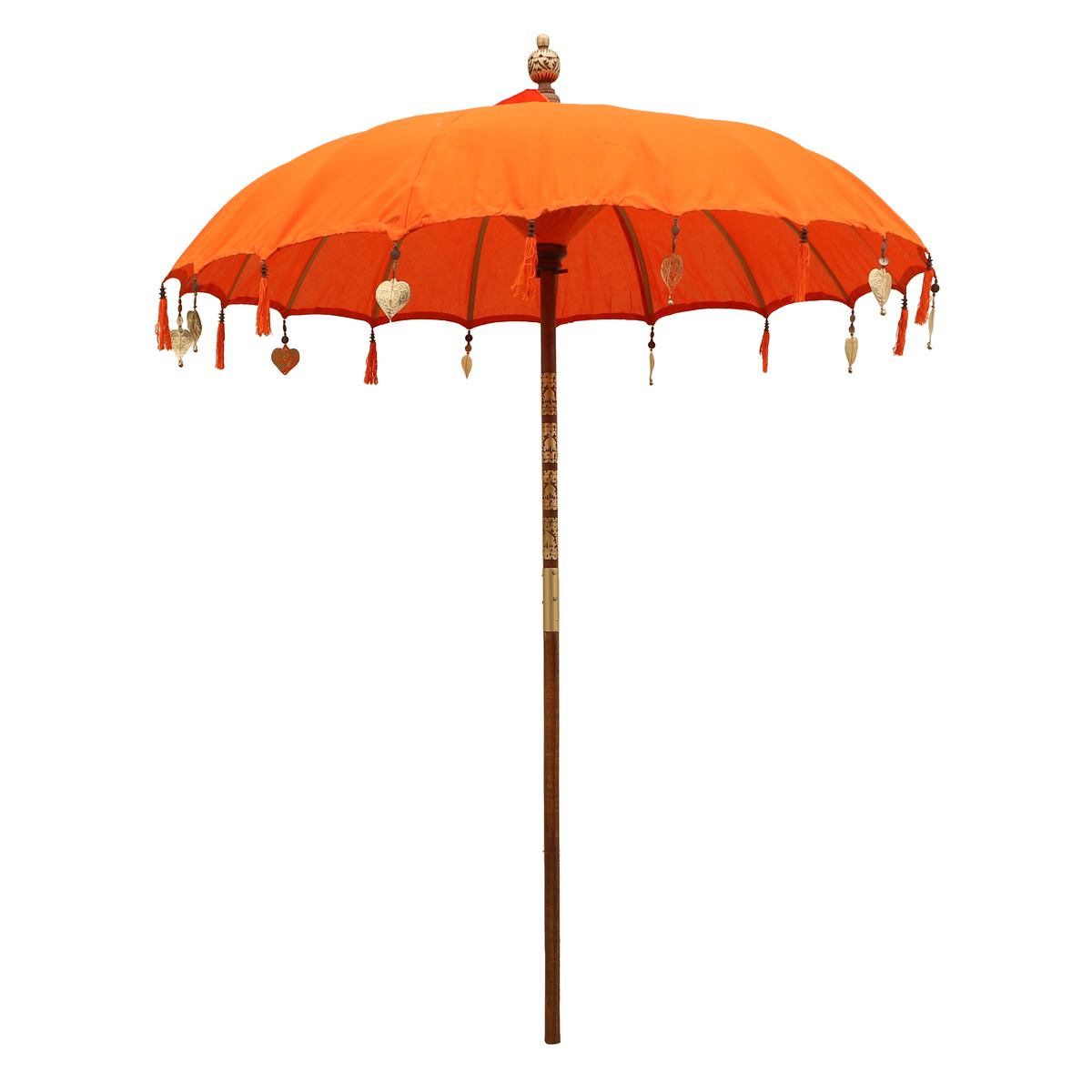 Bali Sonnenschirm Balinesischer Schirm Garten Baumwolle Sonnenschutz Handarbeit Retro Vintage Dekoschirm 2-teilig ca.180 cm
