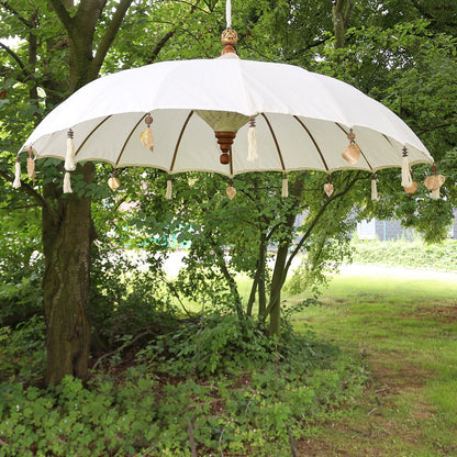 Bali Sonnenschirm Hängend Balinesischer Schirm Garten Baumwolle Baldachin zum aufhängen ca. 180 Ø cm Variante