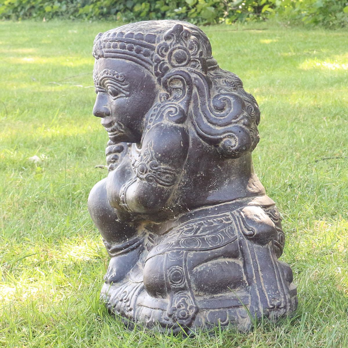 2er Tempelwächter Set Guardian Wächter Skulptur Steinfigur Figur Links und Rechts 50 cm