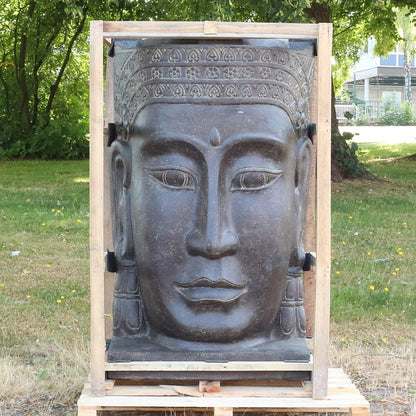 Buddha Brunnen Relief Garten Wasserwand 150 cm