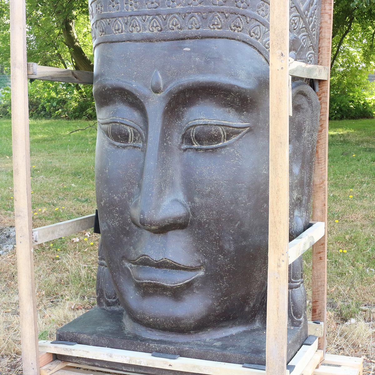 Buddha Brunnen Relief Garten Wasserwand 150 cm