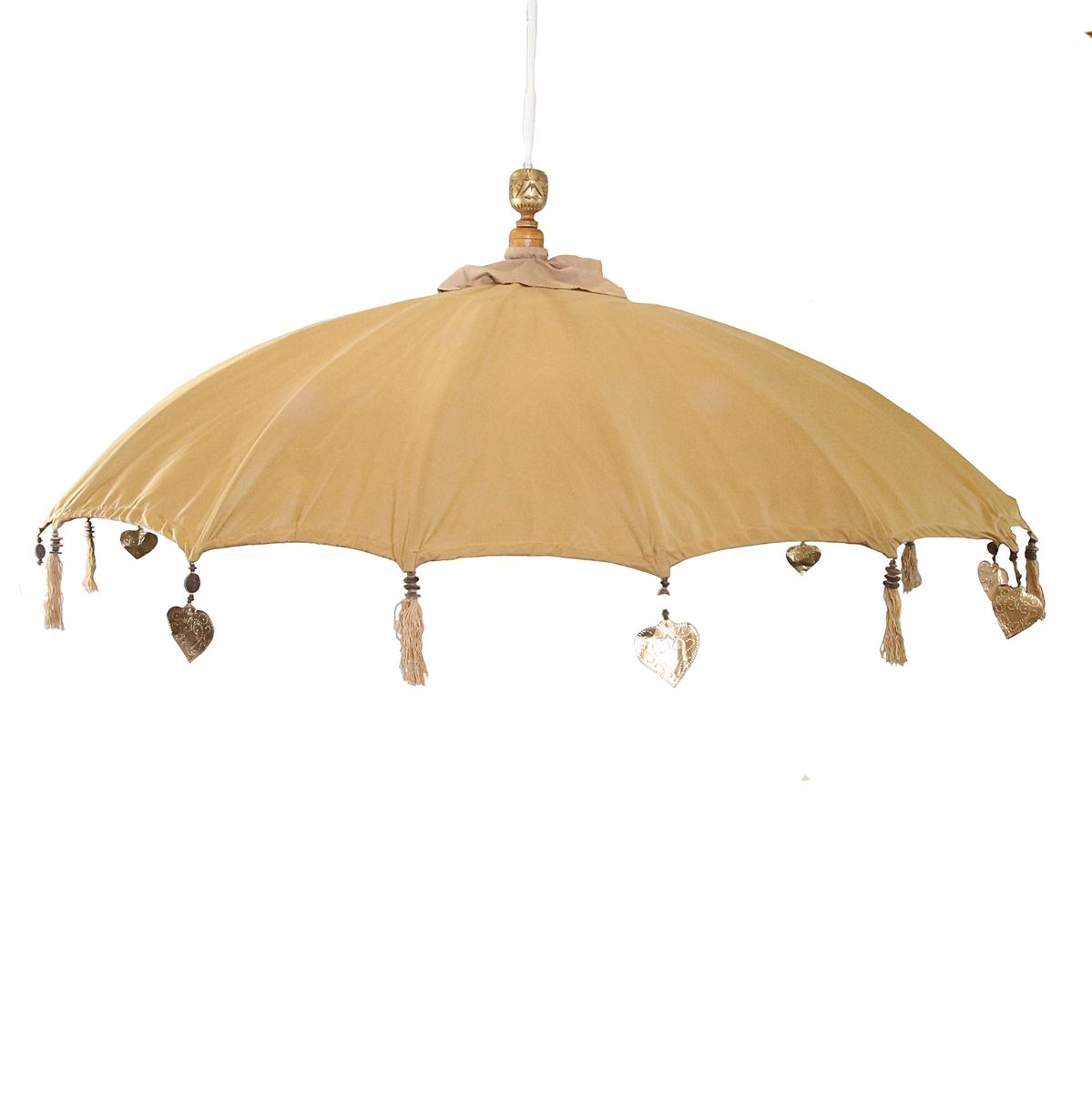 Bali Sonnenschirm Hängend Balinesischer Schirm Garten Baumwolle Baldachin zum aufhängen ca. 180 Ø cm Variante