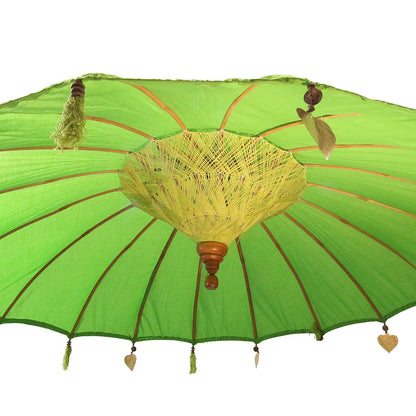 Bali Sonnenschirm Hängend Balinesischer Schirm Garten Baumwolle Baldachin zum aufhängen ca. 180 Ø cm Variante