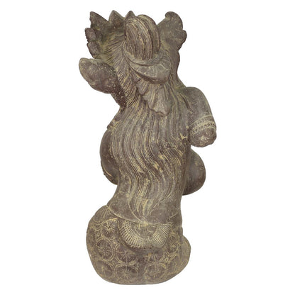Dewi Figur Skulptur Stein Gott Statue Lavasand Bali Garten Steinfigur Deko 60 cm