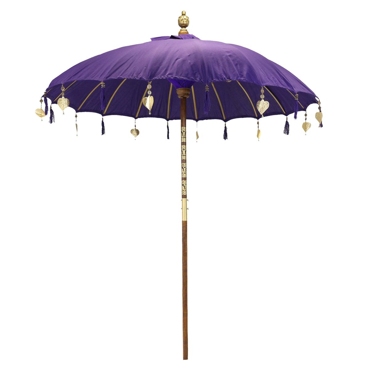 Bali Sonnenschirm Balinesischer Schirm Garten Baumwolle Sonnenschutz Handarbeit Retro Vintage Dekoschirm 2-teilig ca.180 cm