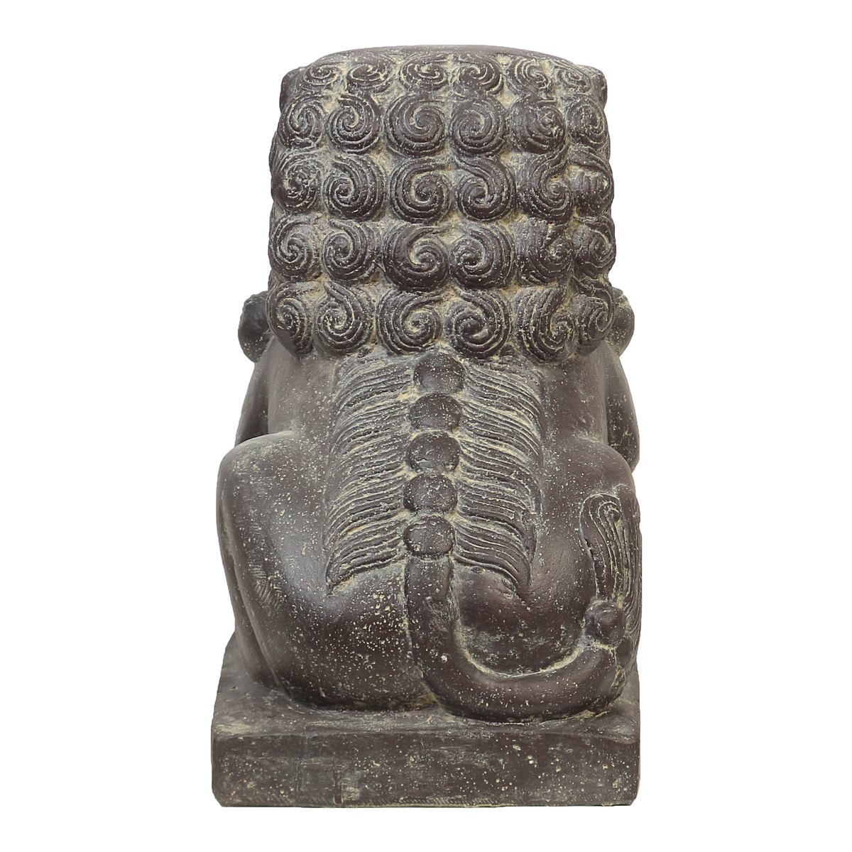 Einzelner Tempelwächter Löwe Shishi Fu Hunde Wächter Löwen Hund Skulptur Steinfigur Figur Links oder Rechts 40 cm