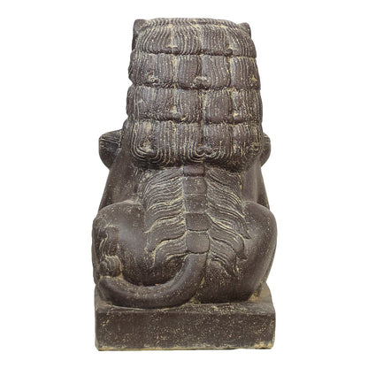 Einzelner Tempelwächter Löwe Shishi Fu Hunde Wächter Löwen Hund Skulptur Steinfigur Figur Links oder Rechts 60 cm