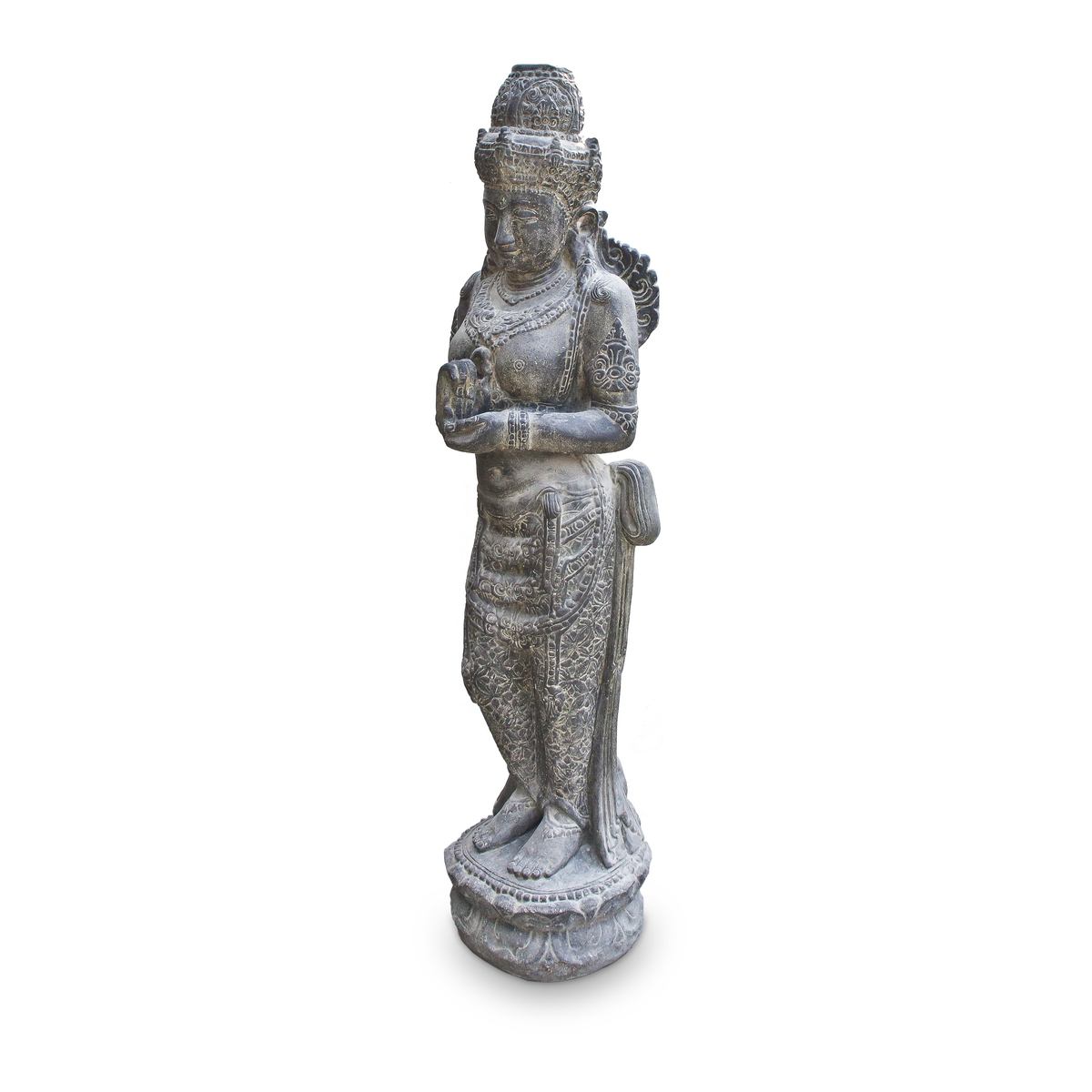 Devi Göttin Hinduismus Figur Skulptur Stein Lavasand Bali Gott Steinfigur Gartenfigur 150cm