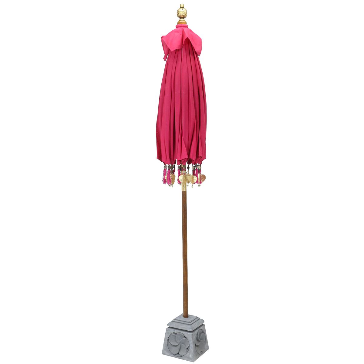 Bali Sonnenschirm Balinesischer Schirm Garten Baumwolle Sonnenschutz Handarbeit Retro Vintage Dekoschirm 2-teilig ca.180 cm