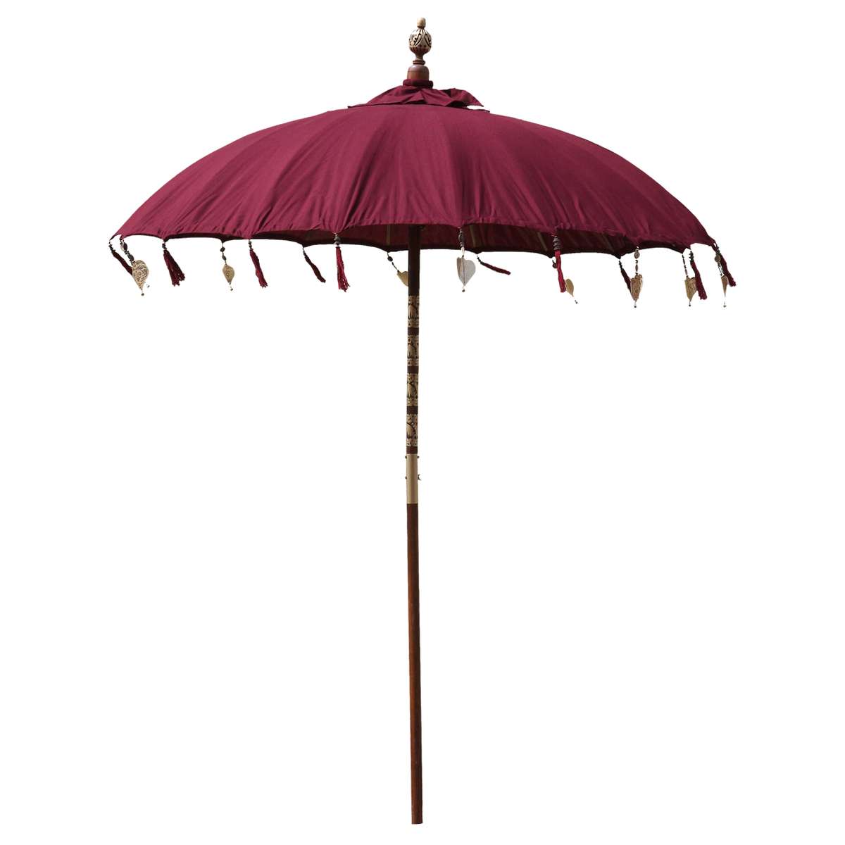Bali Sonnenschirm Balinesischer Schirm Garten Baumwolle Handarbeit ideal für Balkon Dekoschirm 2-teilig ca. 130 Ø cm Variante